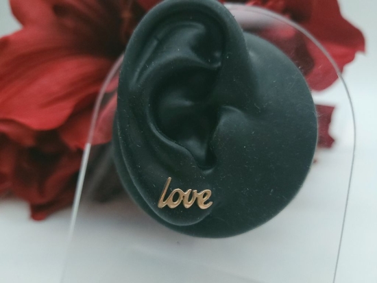 Love you Edelstahl Ohrstecker